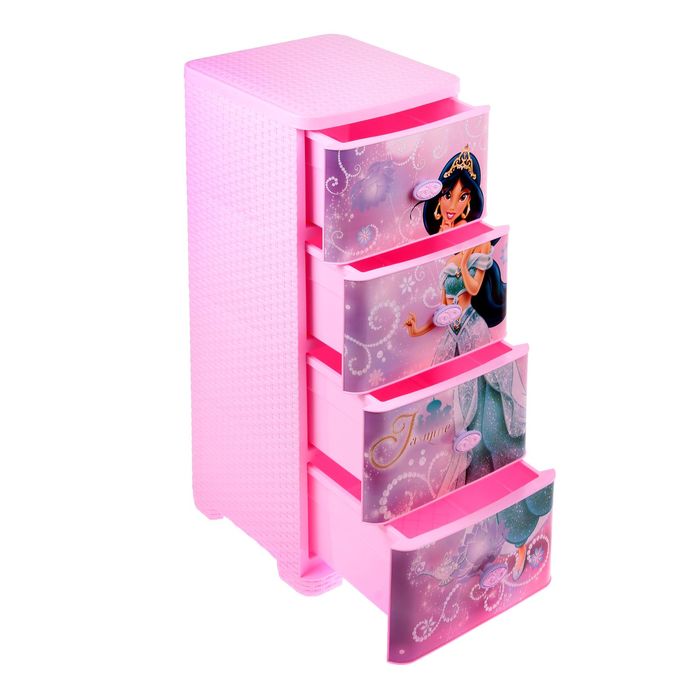 Комод плетёный "Жасмин-Дисней", 4 секции