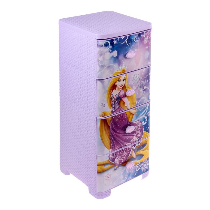 Комод плетёный "Рапунцель-Дисней", 4 секции