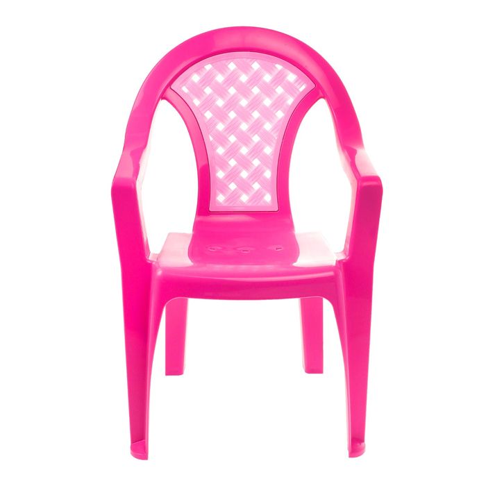 Кресло детское "Плетёнка", розовое