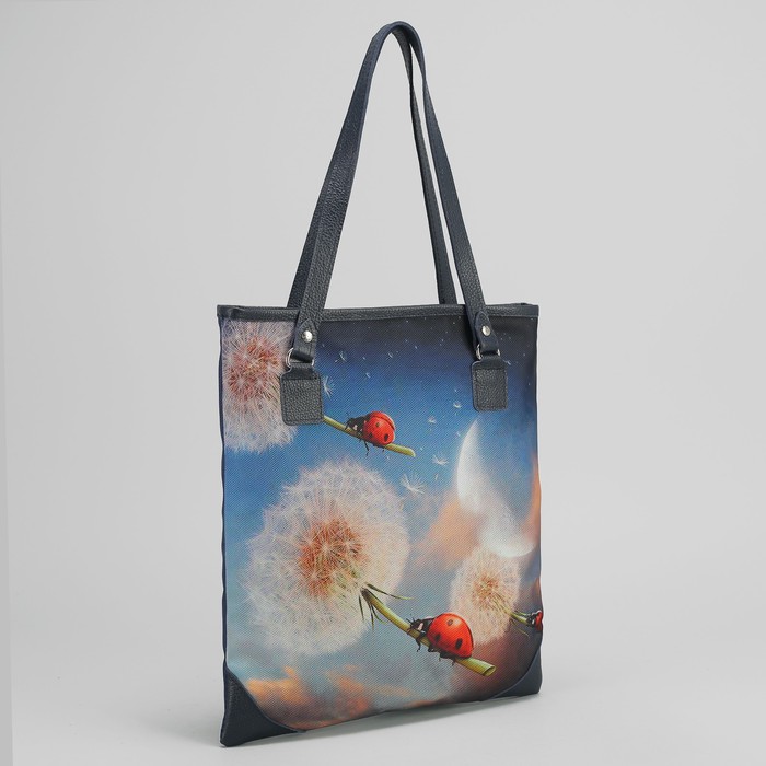 Сумка женская "Божья коровка", отдел с перегородкой на молнии, наружный карман