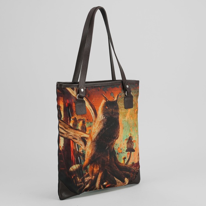 Сумка женская на молнии, 1 отдел с перегородкой, цвет коричневый