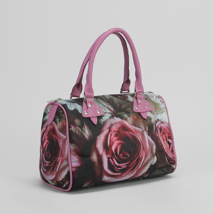 Сумка женская на молнии "Роза", 1 отдел, разноцветный