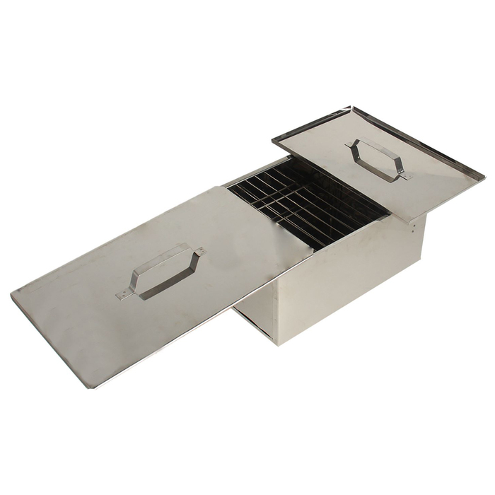 Коптильня двухъярусная, толщина 0,5 мм, размер 42 х 27 х 17,5 см