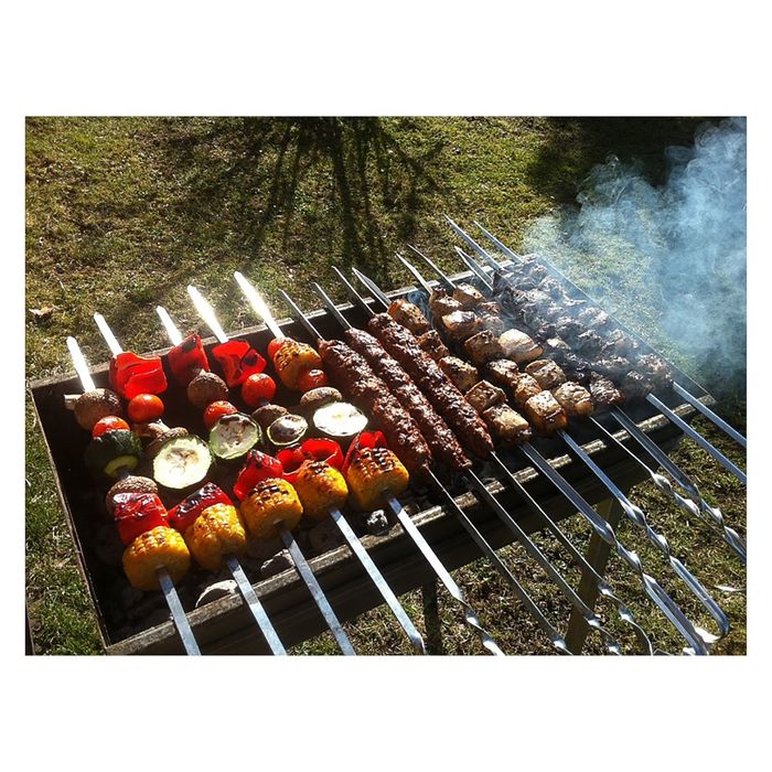 Мангал, толщина 0,8 мм, в сумке, 6 шампуров, размер 50 х 30 х 50 см