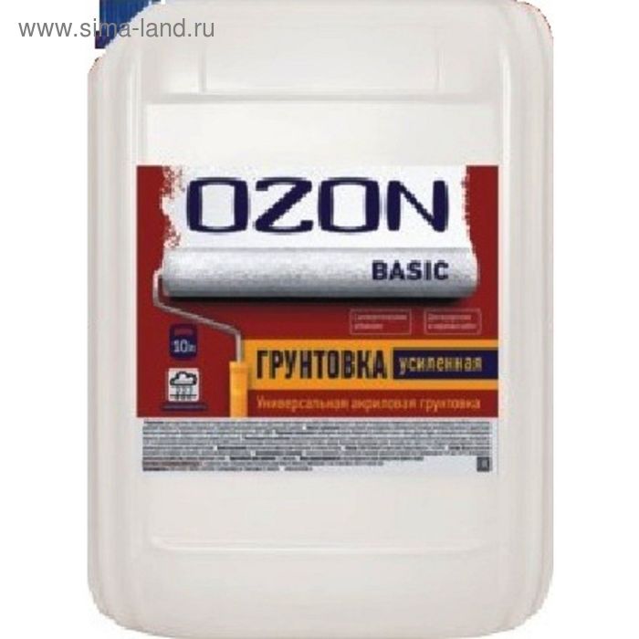 Грунтовка универсальная OZON ВД-АК 012М глубокого проникновения, акриловая 10 л ozon грунтовка концентрат акриловая ozon вд ак 016 10 10л обычная