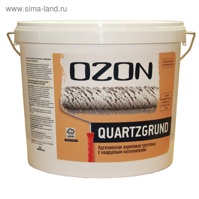 Кварц-грунт OZON Quartzgrund ВД-АК 032М акриловая 15 кг ozon концентрат универсальной грунтовки grundkonzentrat 5л 5кг вд ак 016 вд ак 016 5