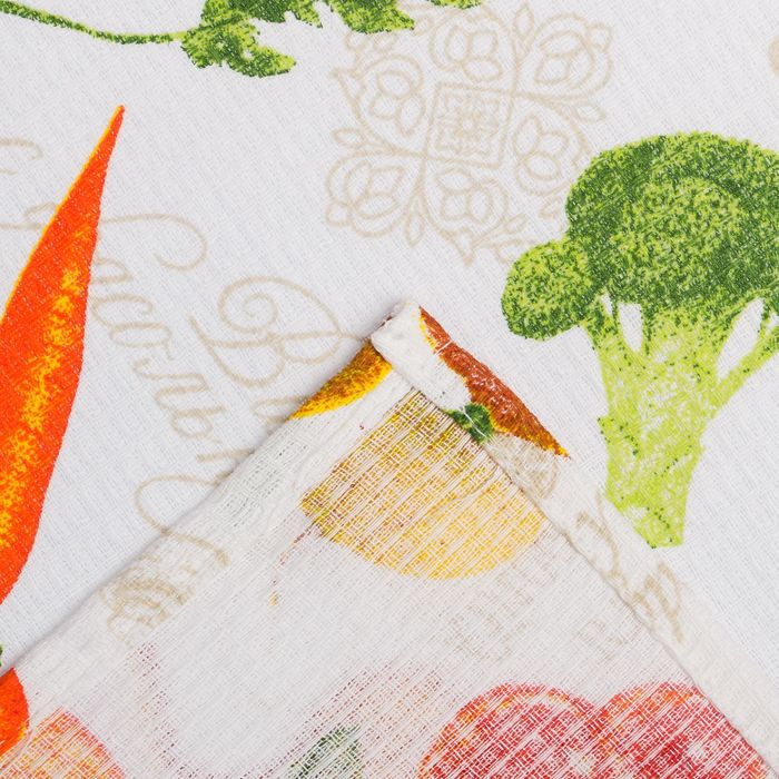 Полотенце "Доляна" Овощи 35х60 см, вафельное полотно 162г/м2