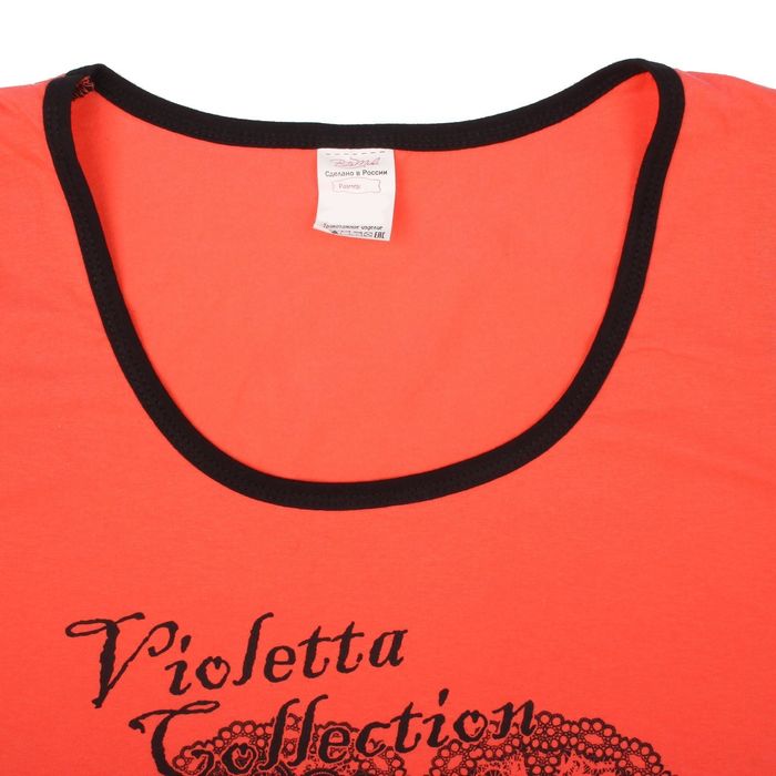 Пижама женская (майка, шорты) Сердце-1 цвет коралловый, р-р 44