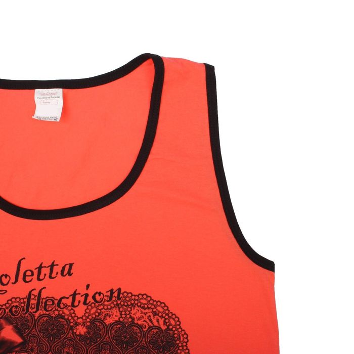 Пижама женская (майка, шорты) Сердце-1 цвет коралловый, р-р 44