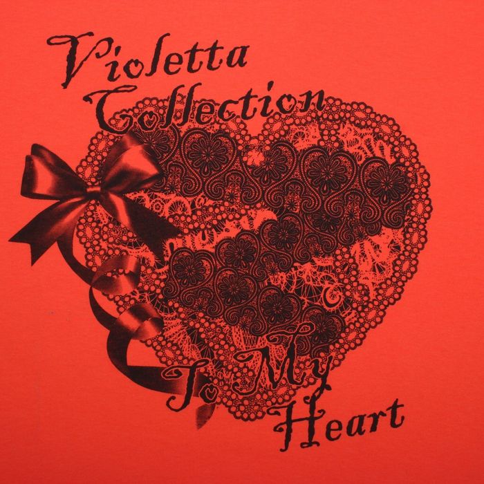 Пижама женская (майка, шорты) Сердце-1 цвет коралловый, р-р 44