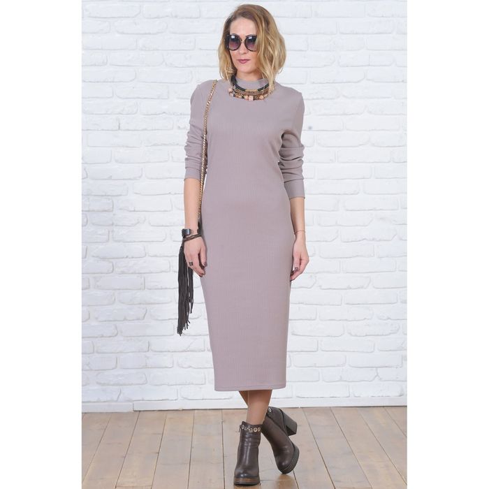 Платье 6103б цвет бежевый, р-р 44, рост 164 см