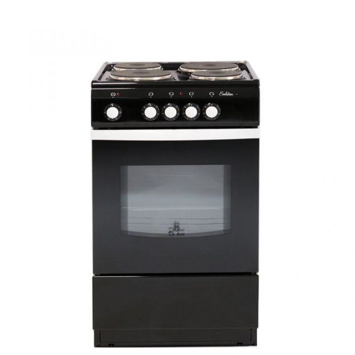 Плита электрическая De Luxe 5004.12 Э, 4 конф., 43 л, эмаль, без гриля, черная