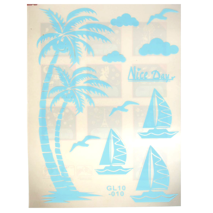 Наклейка интерьерная фосфорная "Отпуск" МИКС 50х30 см