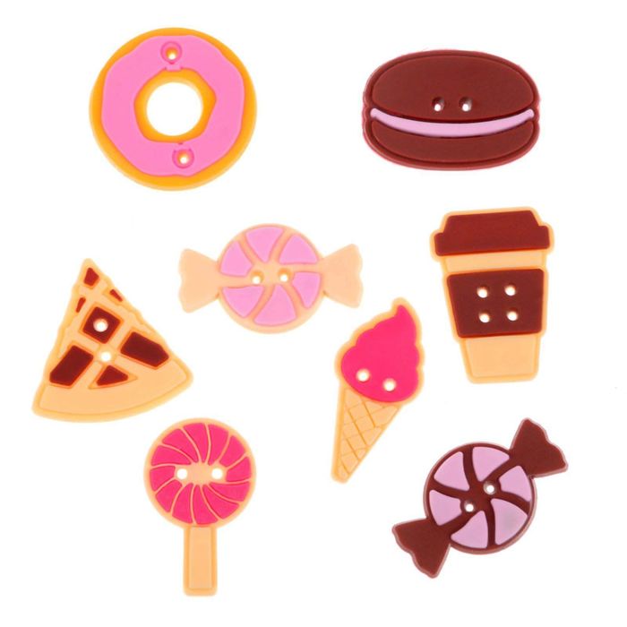 Пуговки резиновые "Сладости и радости"