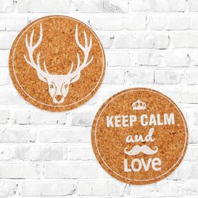 

Наклейки пробковые "Keep calm", 7 х 15 см