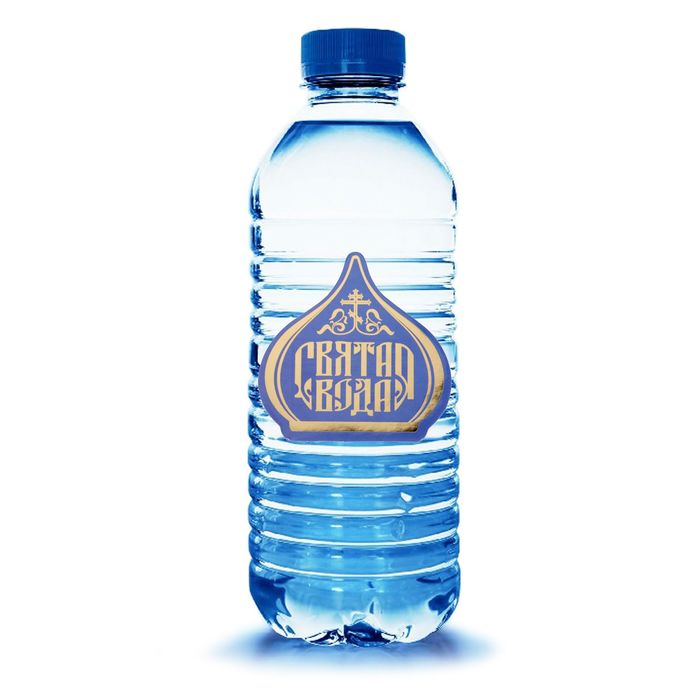 Наклейка "Святая вода" (купол), 6 х 6 см
