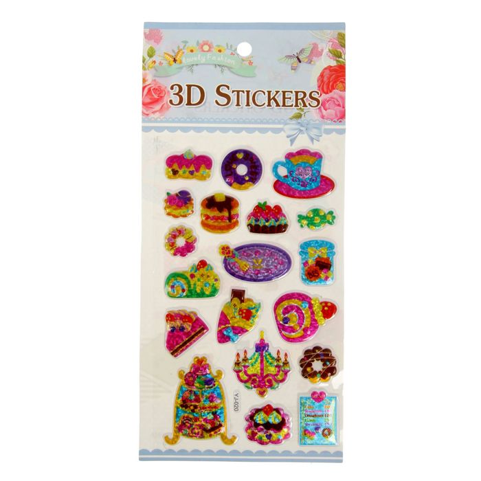 Наклейка пластик с эффектом глиттера "Кулинар" МИКС 22,5х10,5 см