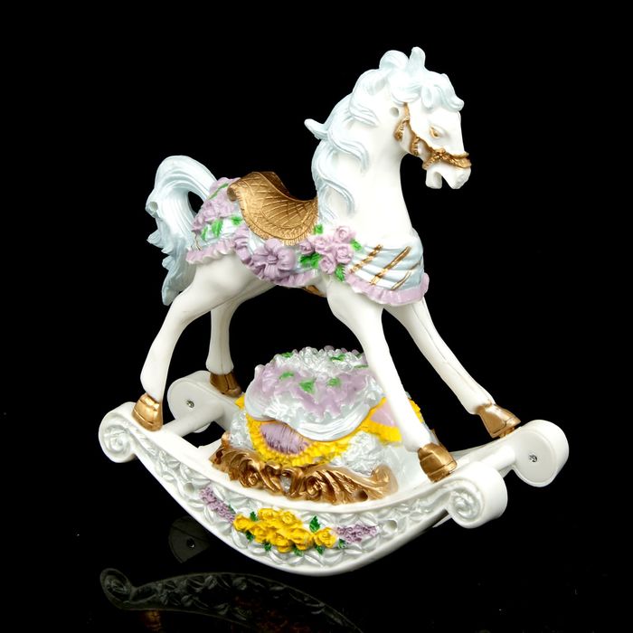 Сувенир музыкальный механический "Лошадка" качается МИКС 21х19х7 см