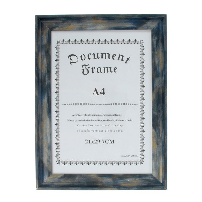 Фоторамка пластик формат А4 "Синяя патина" 35х26 см