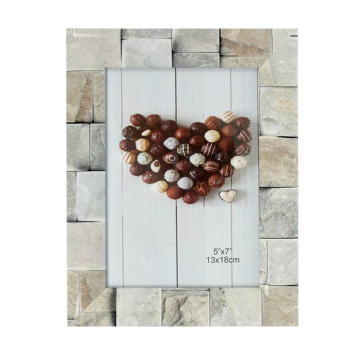 Фоторамка пластик 13х18 см "Мраморная кладка" 23х17 см