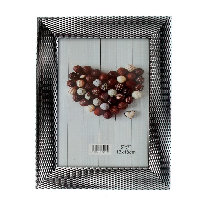 Фоторамка пластик 13х18 см "Серебристая сеть" 22,5х18 см