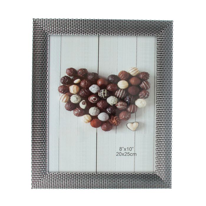 Фоторамка пластик 20х25 см "Серебристая сеть" 30х25 см