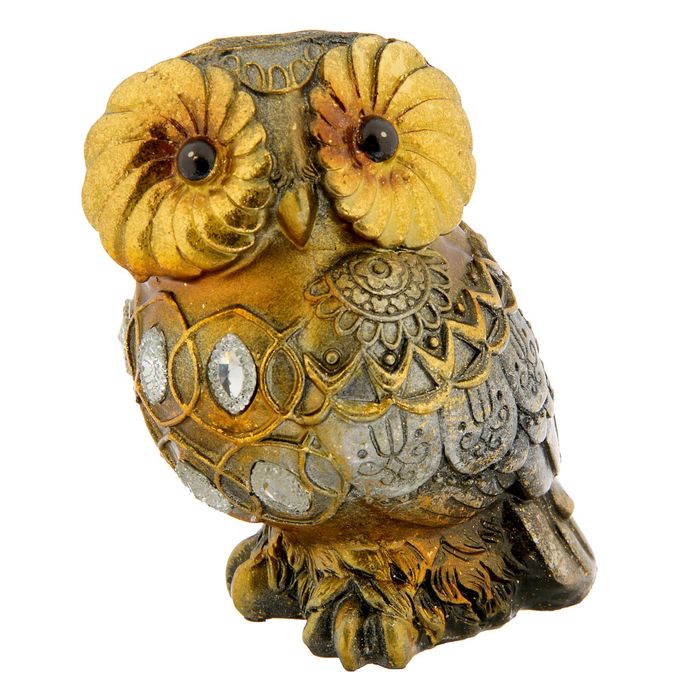 Сувенир полистоун стразы "Сова Мадлен" 11,5х9,5х7 см