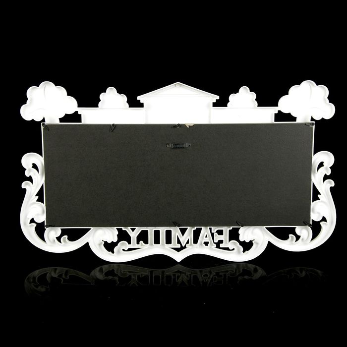 Фоторамка пластик на 4 фото 10х15 см "Семейное поместье" белая 30,5х42,5 см