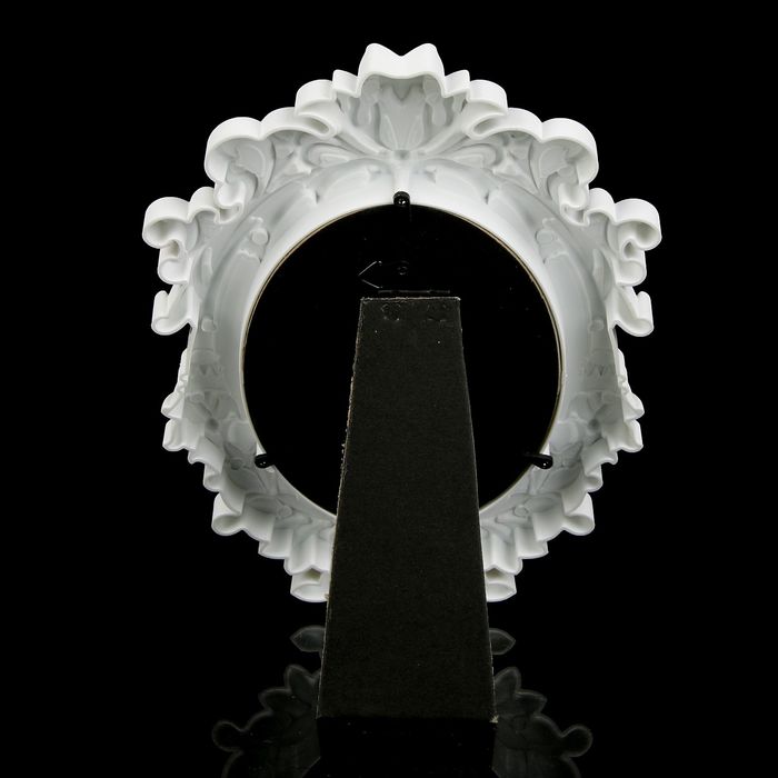 Фоторамка пластик 13х18 см овал "Цветение" белая 18,5х27,5 см