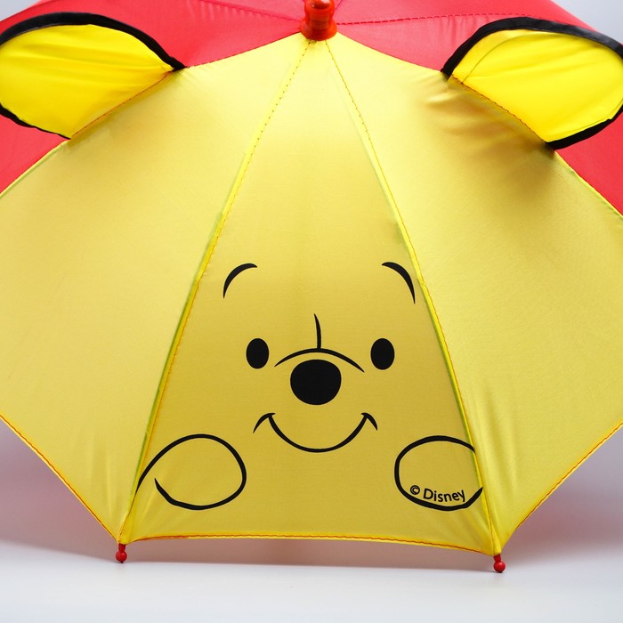 Зонт детский "Гулять!" Медвежонок Винни 8 спиц d=52 см с ушками