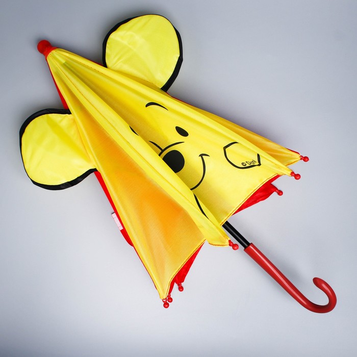 Зонт детский "Гулять!" Медвежонок Винни 8 спиц d=52 см с ушками