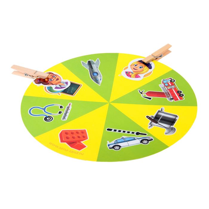 Развивающий набор с прищепками "Профессии"
