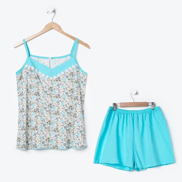 Пижама женская (майка, шорты) ПК25 МИКС, размер 44