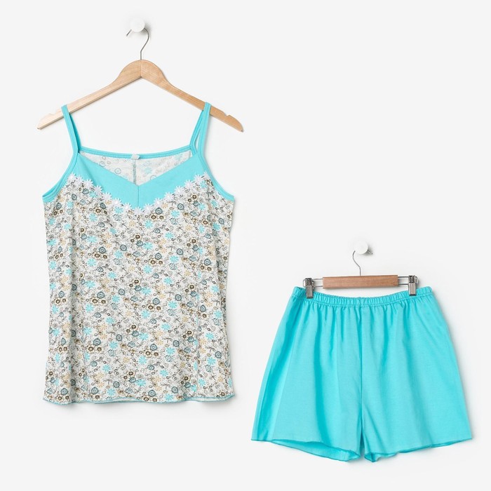 Пижама женская (майка, шорты) ПК25 МИКС, размер 46