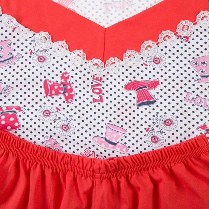 Пижама женская (майка, шорты) ПК25 МИКС, размер 52