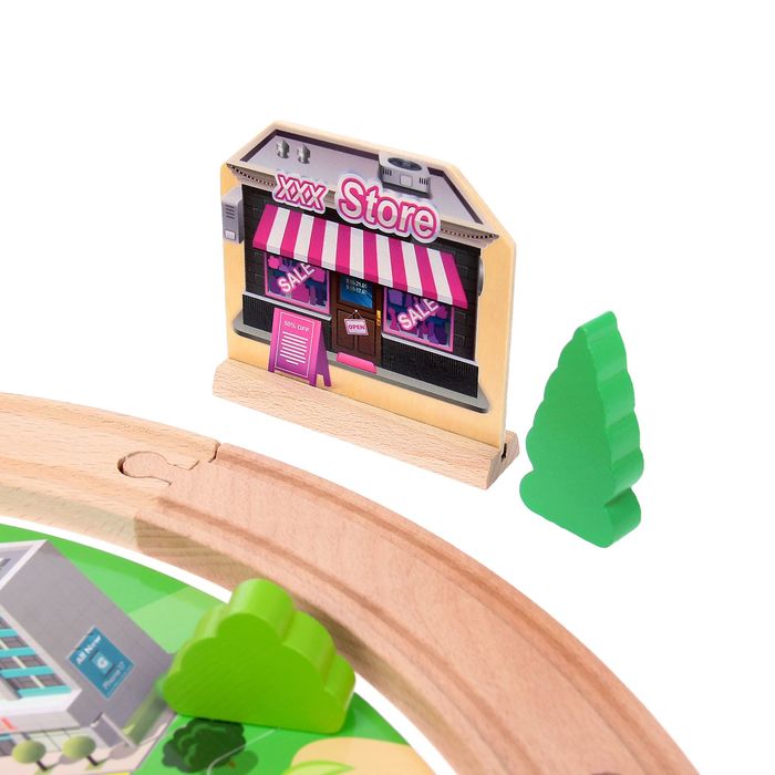 Железная дорога "Городской транспорт" с основой-пазлом, 29 элементов