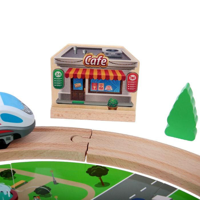 Железная дорога "Городской транспорт" с основой-пазлом, 29 элементов