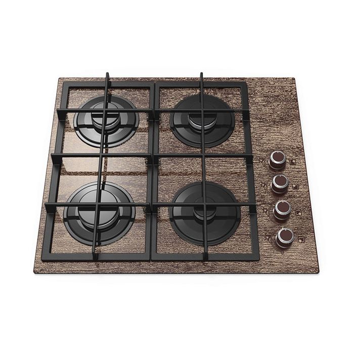 Варочная поверхность Gefest 2230 К27, газовая, коричневый с рисунком "дерево"