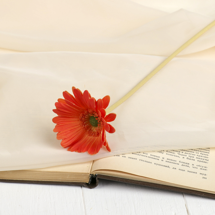 Цветок искусственный LIVE "Гербера оранжевая"