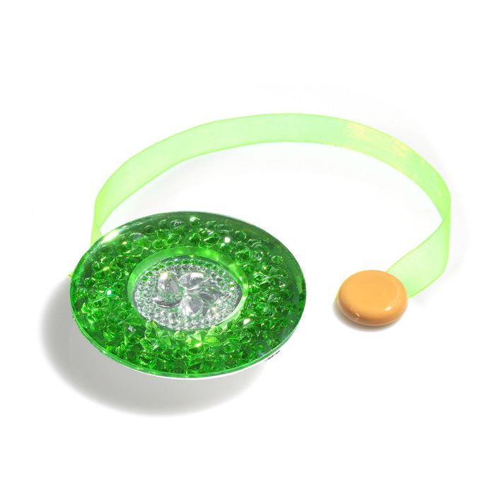 Подхват для штор на ленте "Букет", d=6см, цвет зелёный