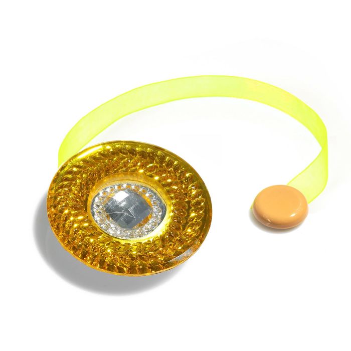 Подхват для штор на ленте "Букет", d=6см, цвет жёлтый