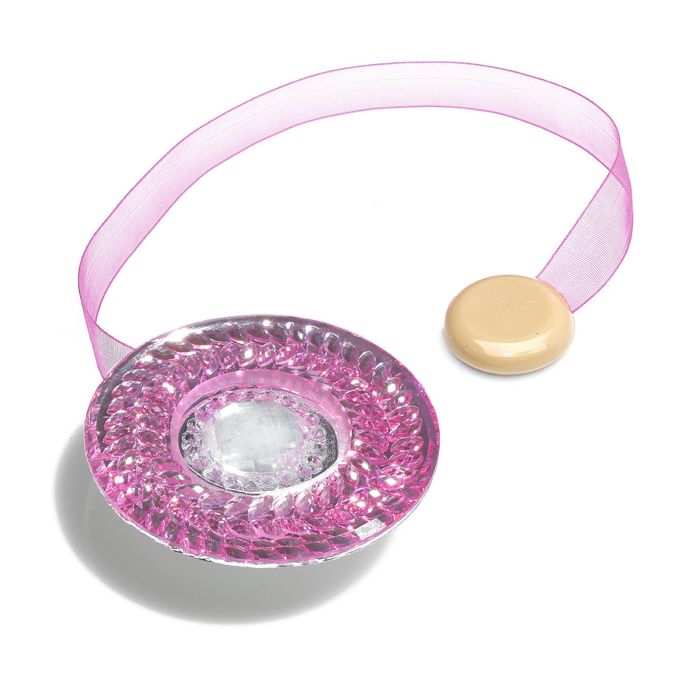 Подхват для штор на ленте "Букет", d=6см, цвет розовый