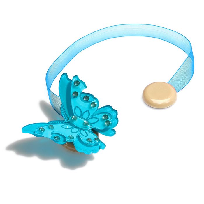 Подхват для штор на ленте "Бабочка красавица", цвет голубой