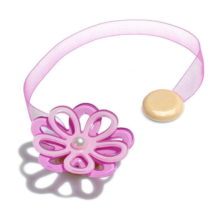 Подхват для штор на ленте "Гербера ажурная", цвет сиреневый