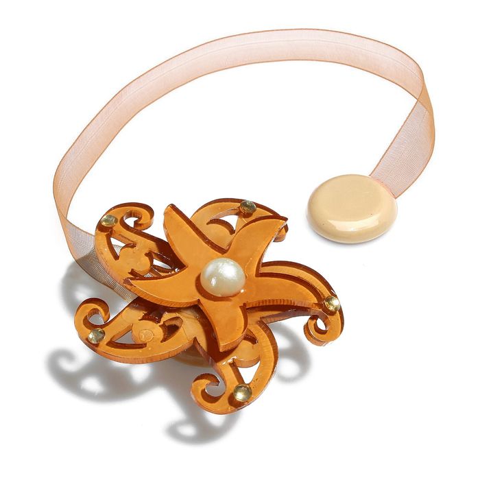 Подхват для штор на ленте "Ветерок", цвет кофейный