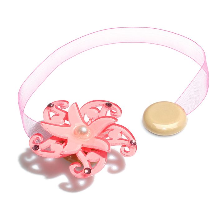 Подхват для штор на ленте "Ветерок", цвет розовый