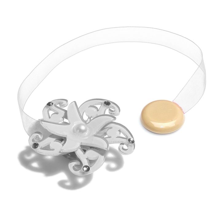 Подхват для штор на ленте "Ветерок", цвет белый