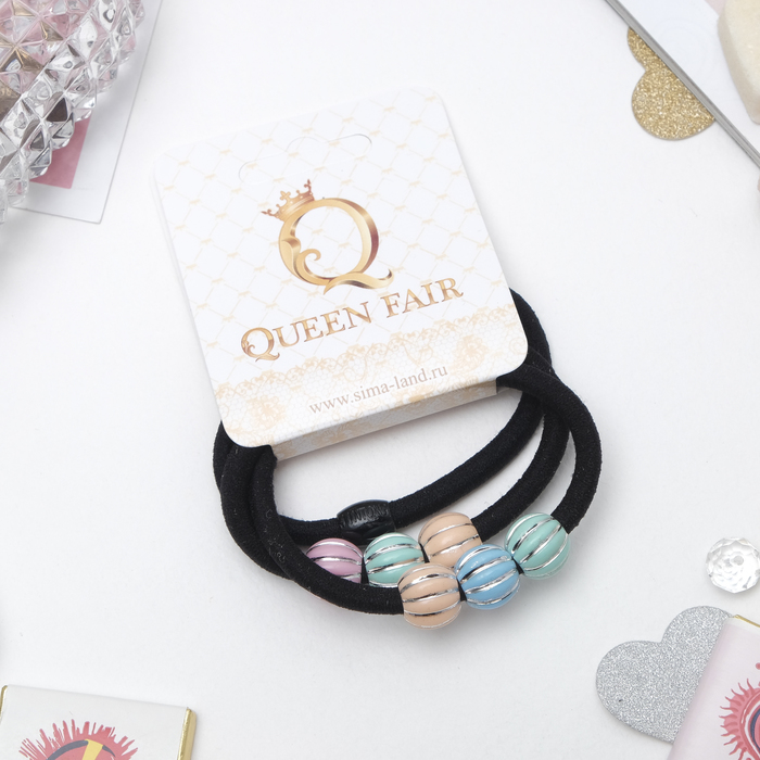 Резинка для волос "Абсолют" (набор 3 шт) шарики цветные