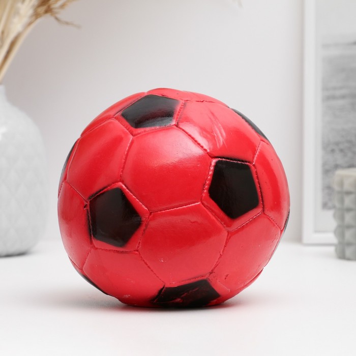 фото Копилка "мяч" 14см красно-черный хорошие сувениры