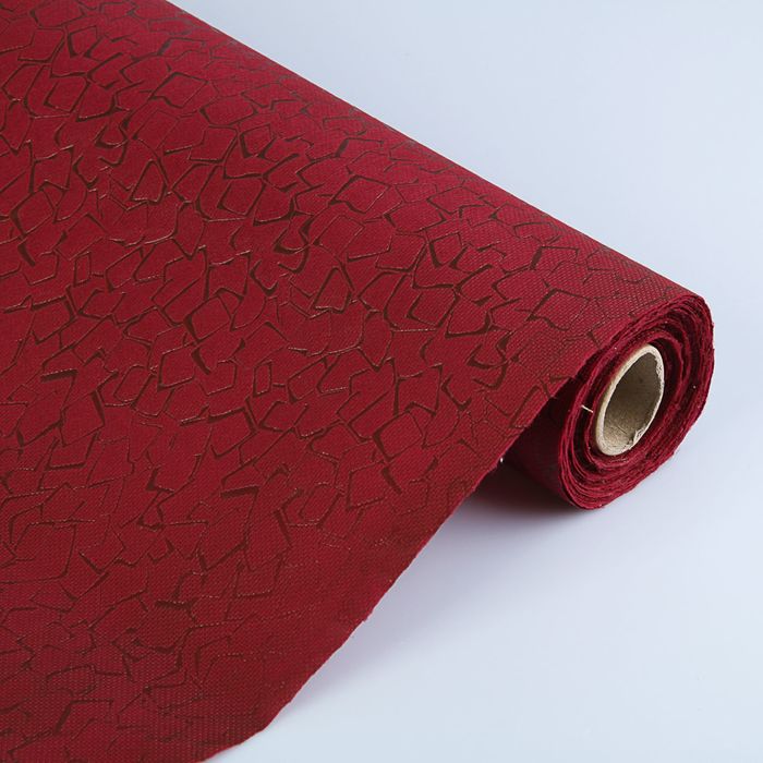 Фетр ламинированный рельефный "Камни", винный, 50 см x 10 м